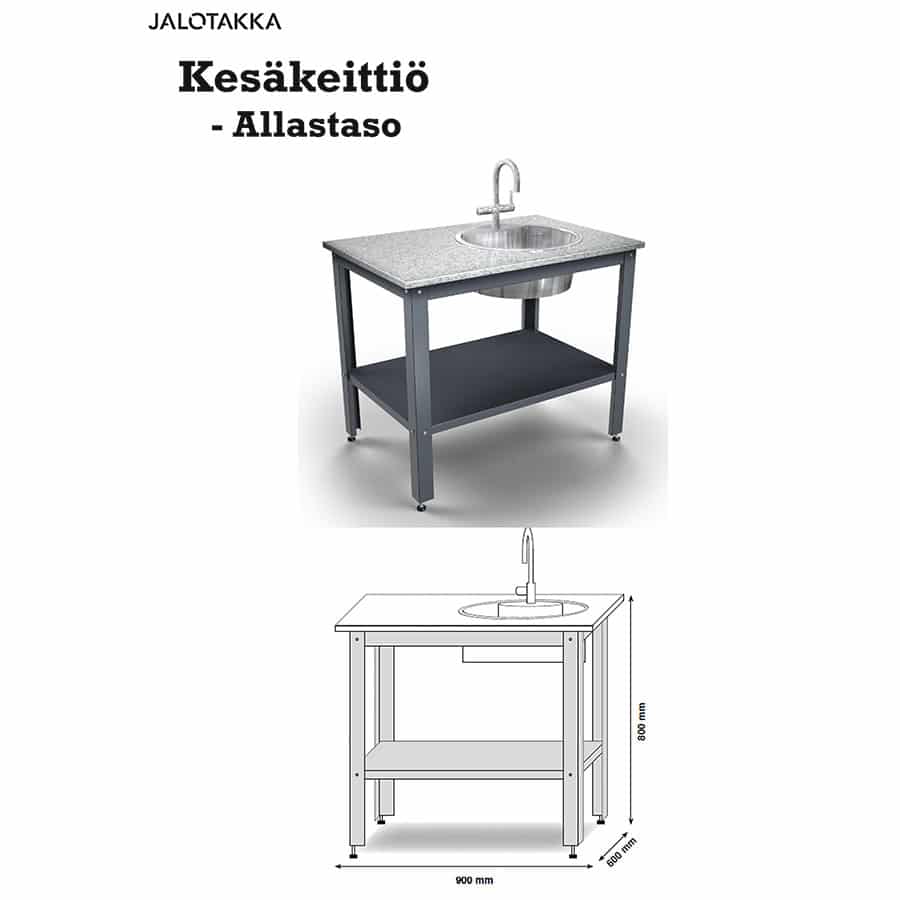 Kesäkeittiön työtaso tiskialtaalla - Image 11