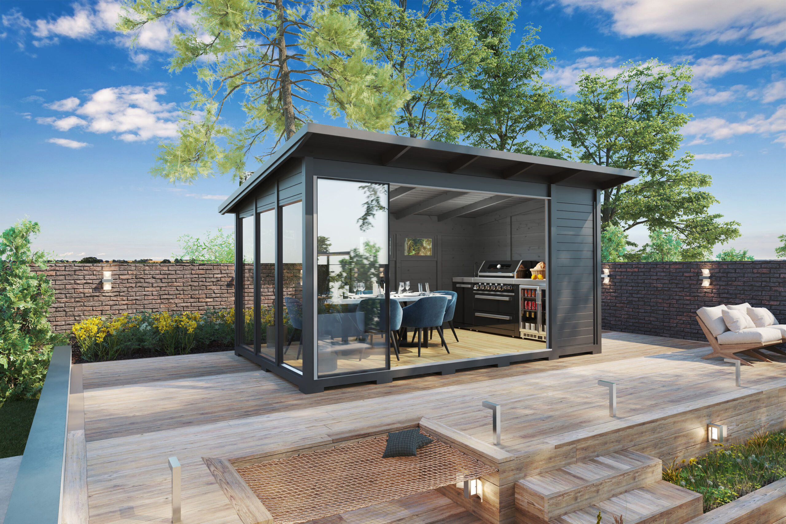 Kesäkeittiö Villa Combi liukuovilla - Image 3