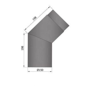 Liitosputki 45° ⌀ 150 mm