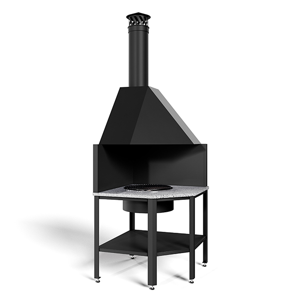 Kesäkeittiön työtaso grillillä
