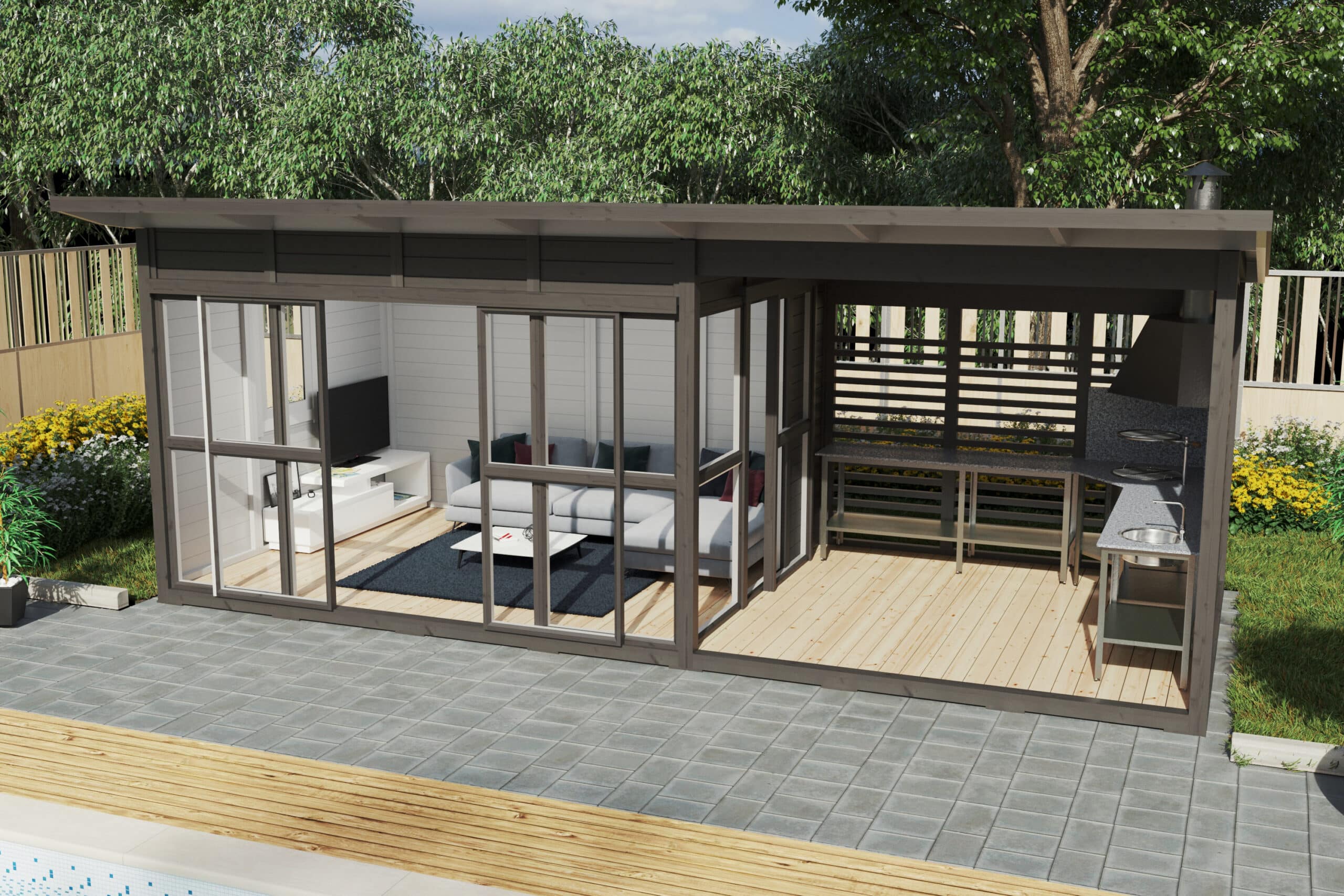 Kesäolohuone Villa Kaunissaari terassilla - Image 2
